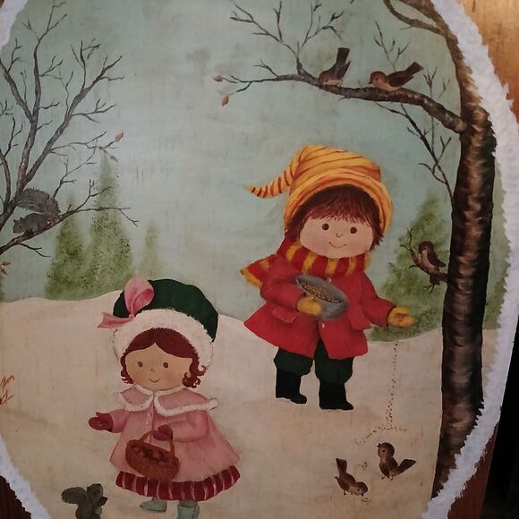 Vintage 24" Wooden Sleigh Sled Wall Hanging Holiday Christmas Decor Hand Painted - Picture 9 of 14